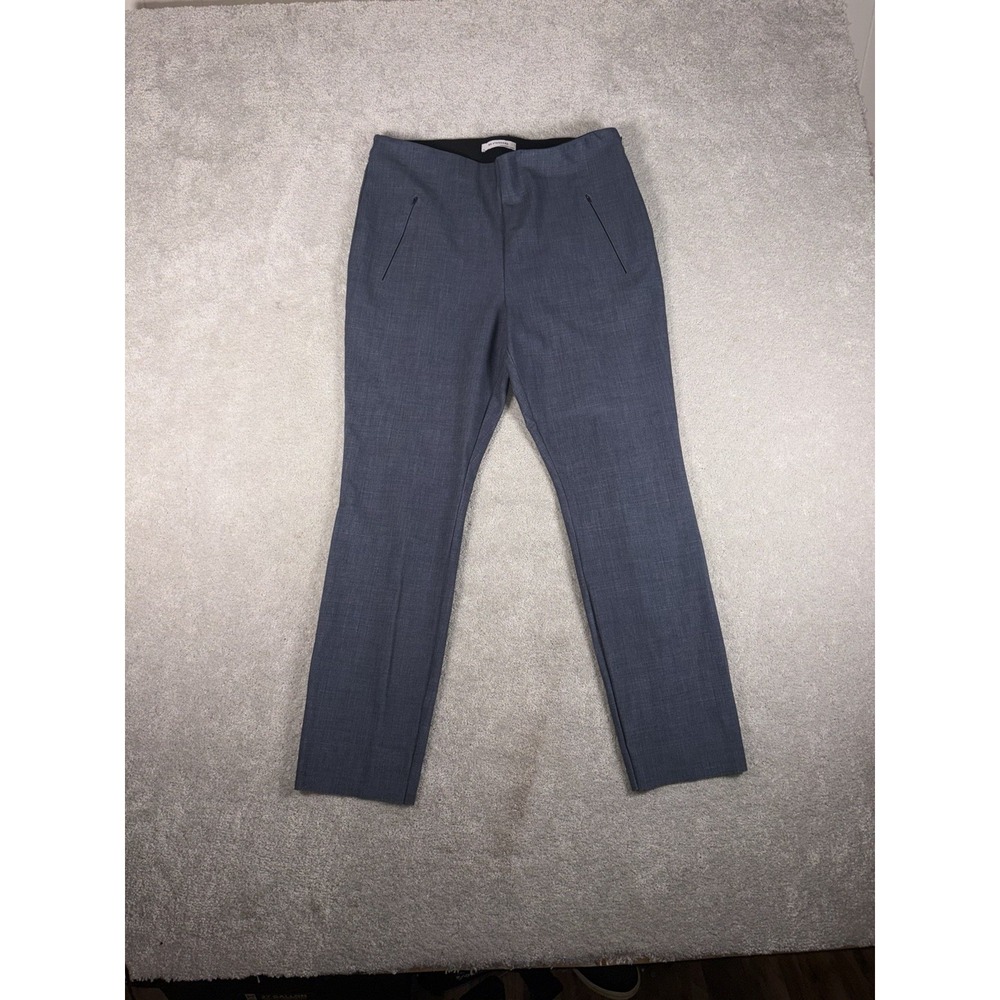 Banana Republic Dress Pants Womens 14 BR Standard Mid Rise Slim Leg Trouser Blue
